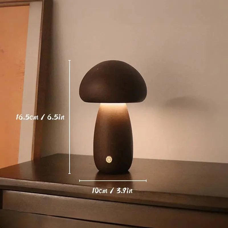 Wooden Mushroom Lamp BRECK + FOX