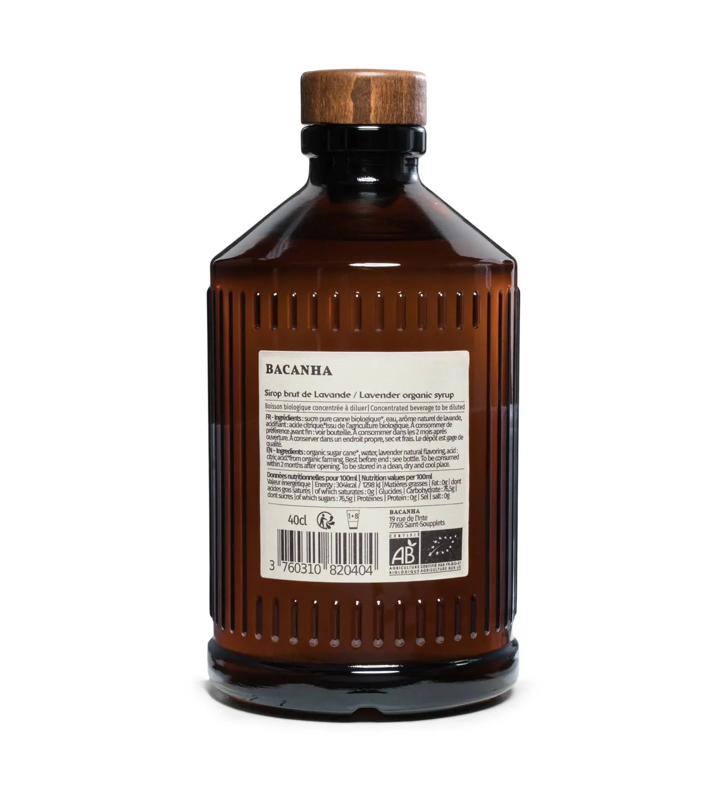 Raw Lavender Syrup - Organic - 400 ml Bacanha USA & Canada