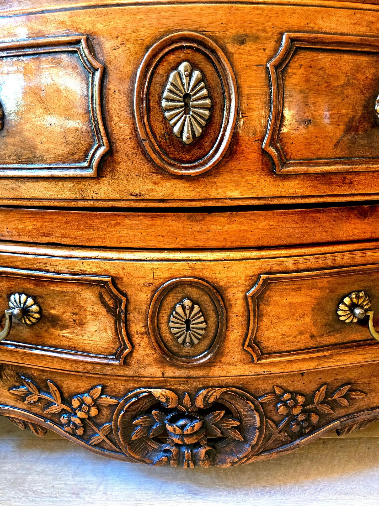 Antique French Provincial walnut 3 drawer chest Home Crush