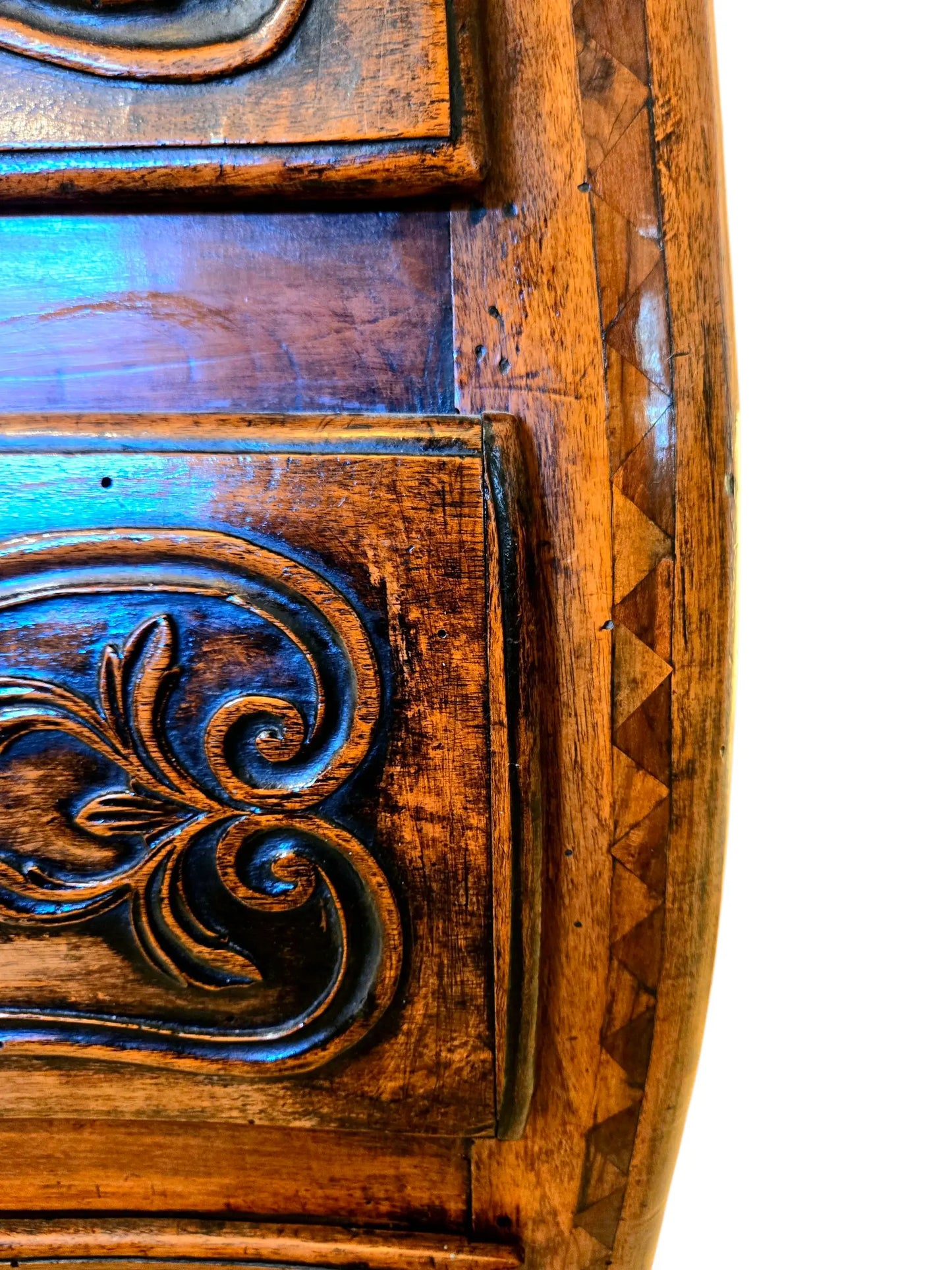 Antique French provincial 3 drawer chest in fruitwood 19th C. Home Crush