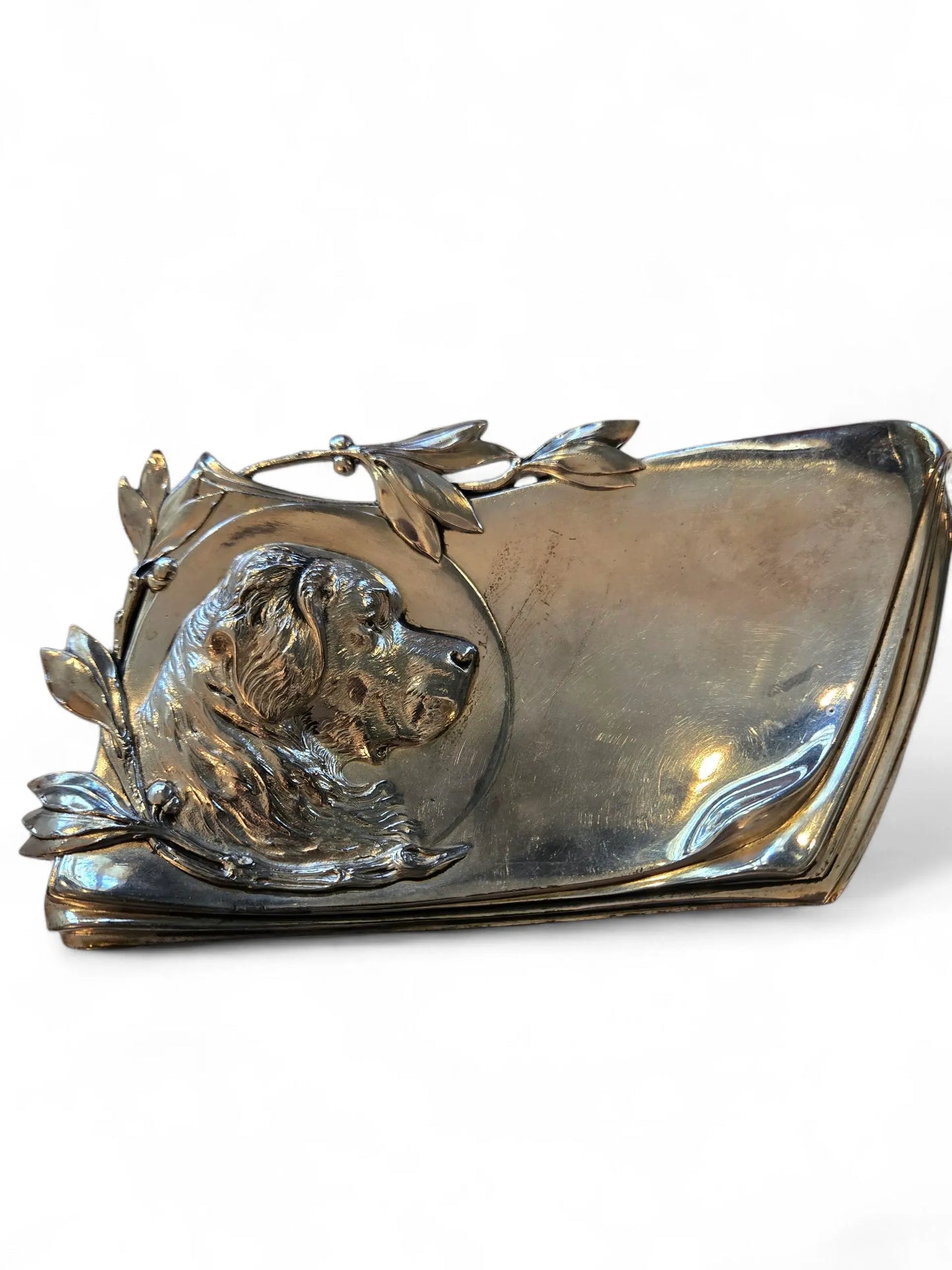 Antique dog card tray Home Crush