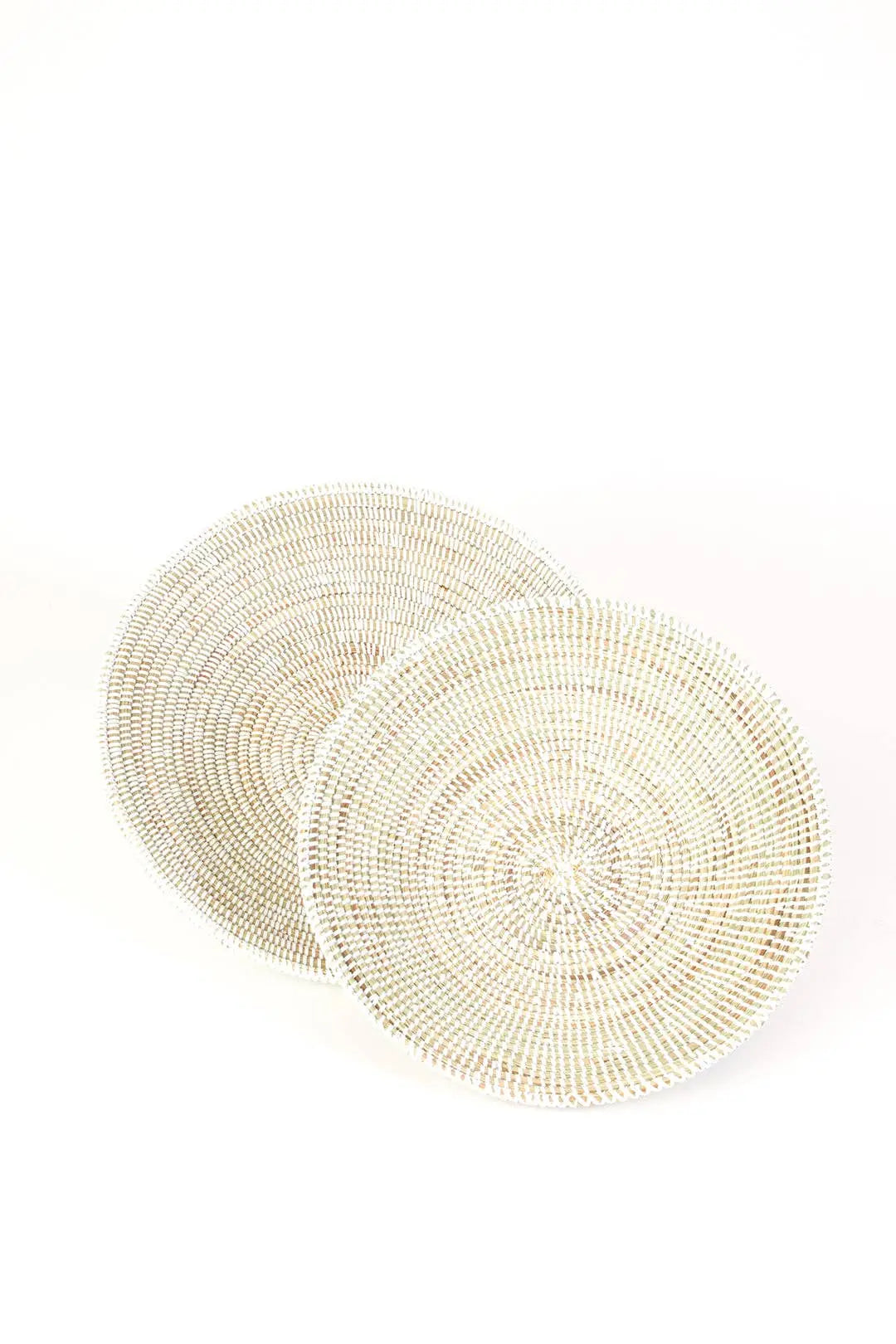 Solid White Grain Basket: Large Basket Swahili | AFRICAN MODERN