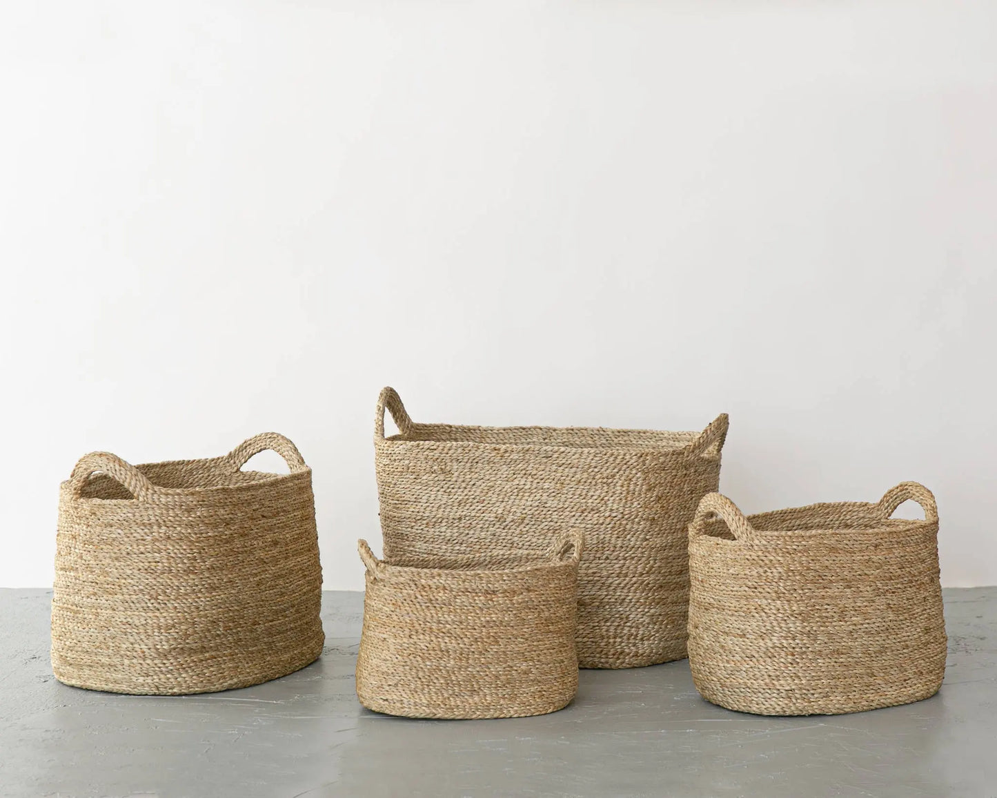 Oval Basket with handle, jute - natural Will & Atlas