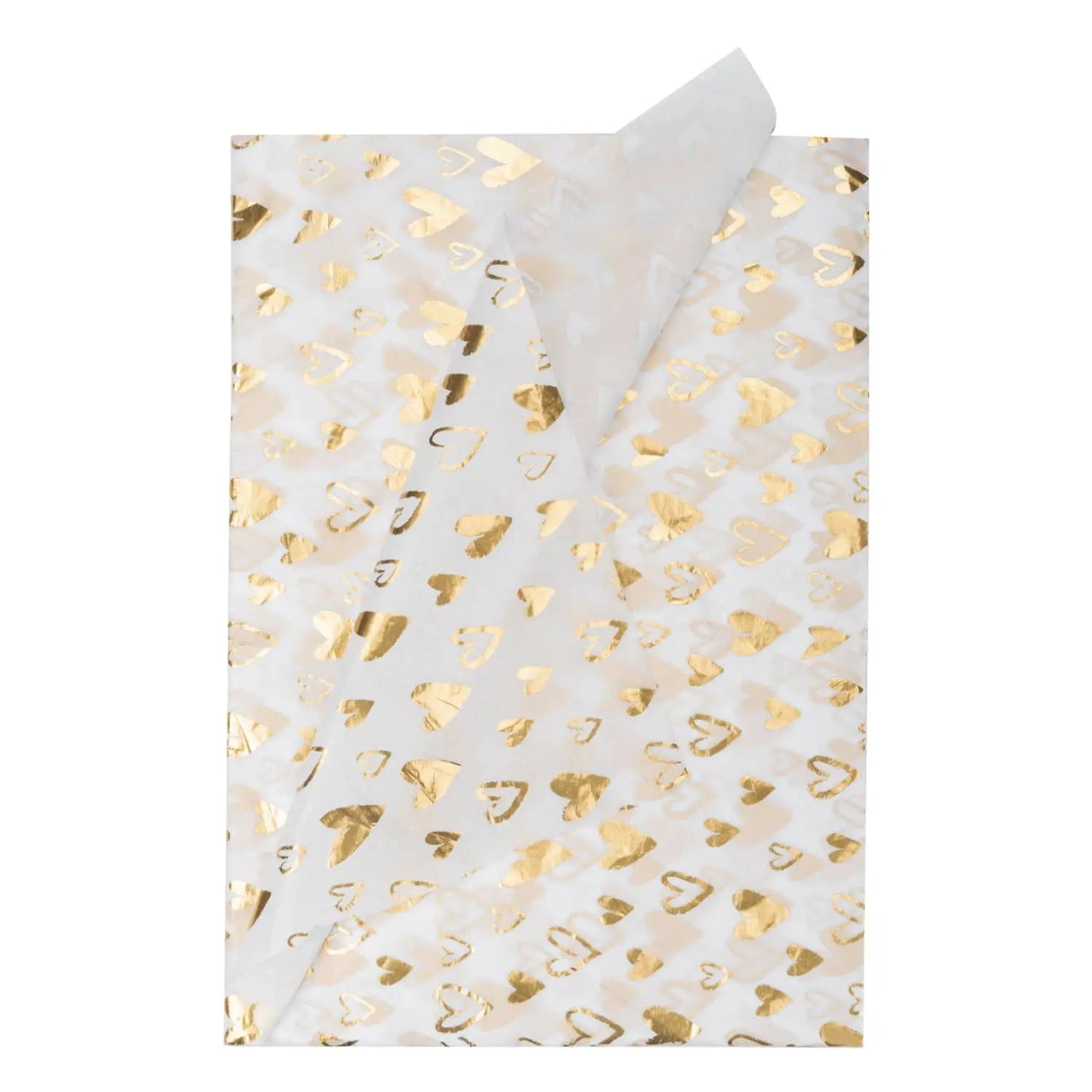 Loving Heart Gold Tissue Paper 20" x 30" - 24 sheets Wrapaholic Gifts & Packing Company