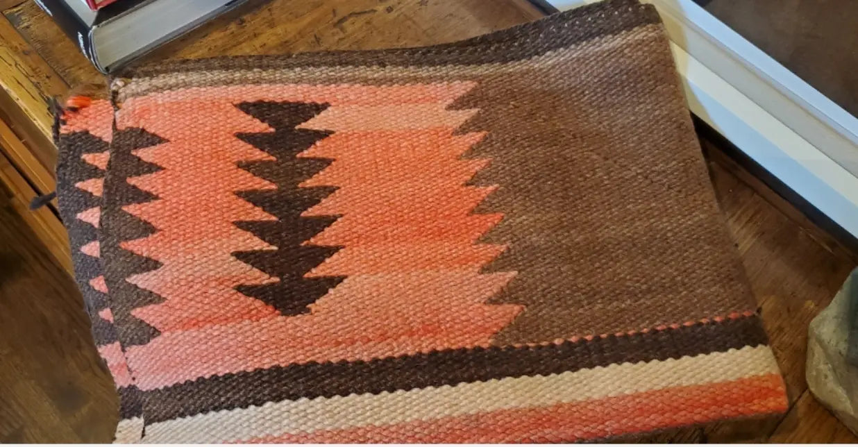 Vintage Navajo Double Saddle blanket Home Crush