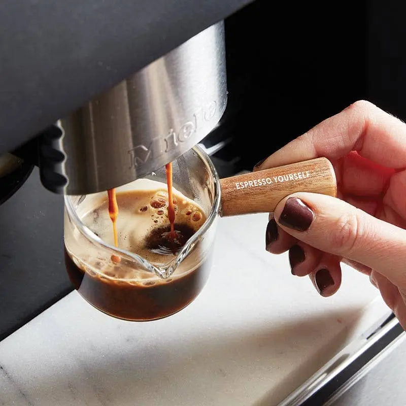 Espresso Measuring Glass with Wood Handle Santa Barbara Design Studio by Creative Brands