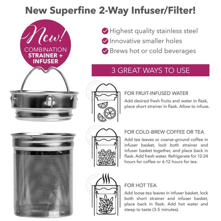 Pathfinder Tea Brewing Insulated Glass Tumbler Home Crush