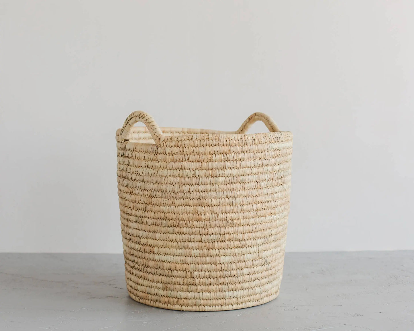 Round Laundry Basket, palm leaf - jumbo Will & Atlas