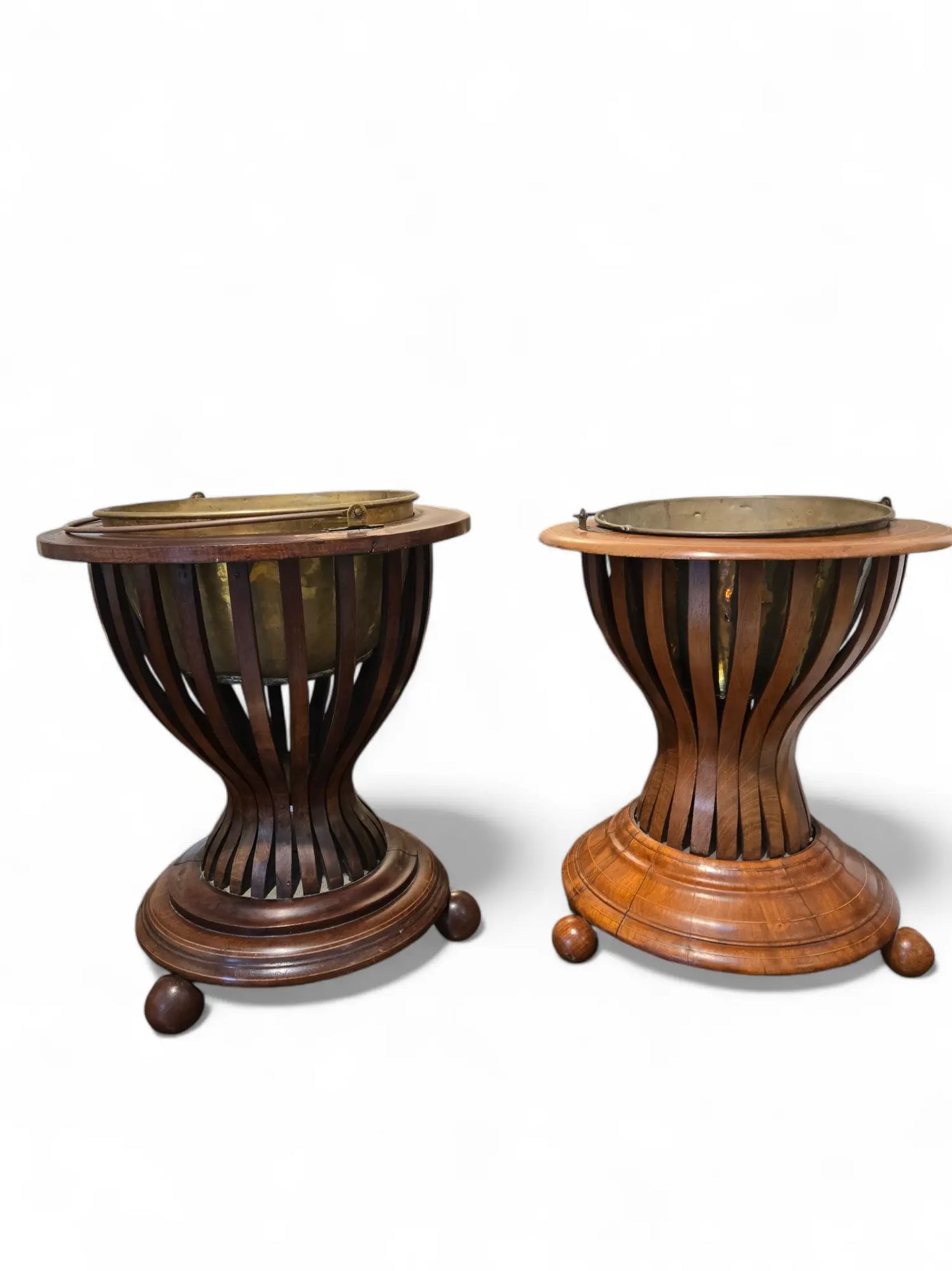 Antique Pair of mahogany cellarettes on bun feet Home Crush