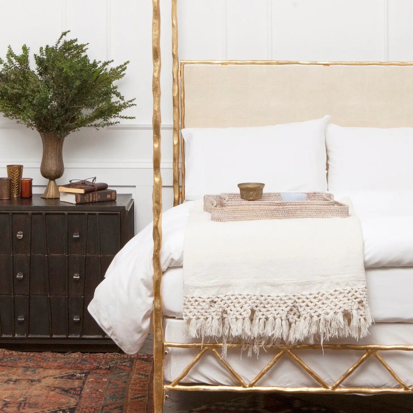 Small Wicker Opal Tray Made Goods