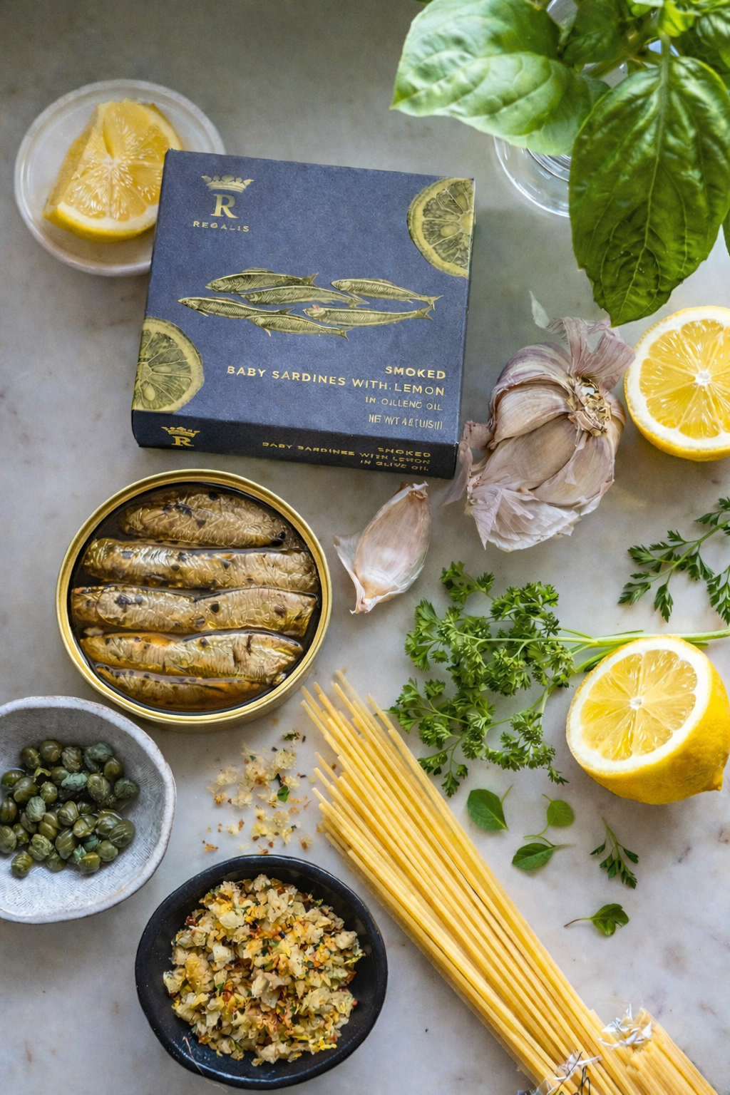 Regalis Conservas, Smoked Petit Sardines w/ Lemon - Home Crush