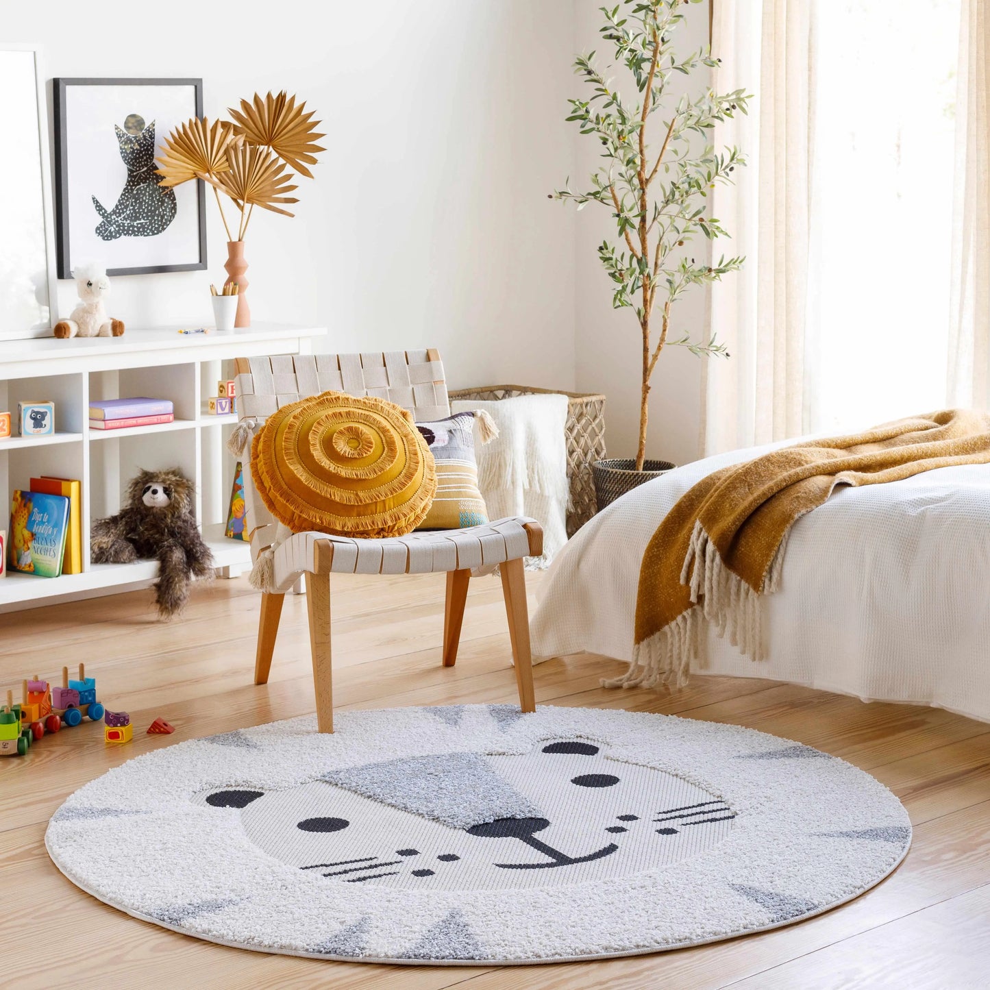 Kids Lion Animal Print Nursery Area Rug - Clearance Boutique Rugs