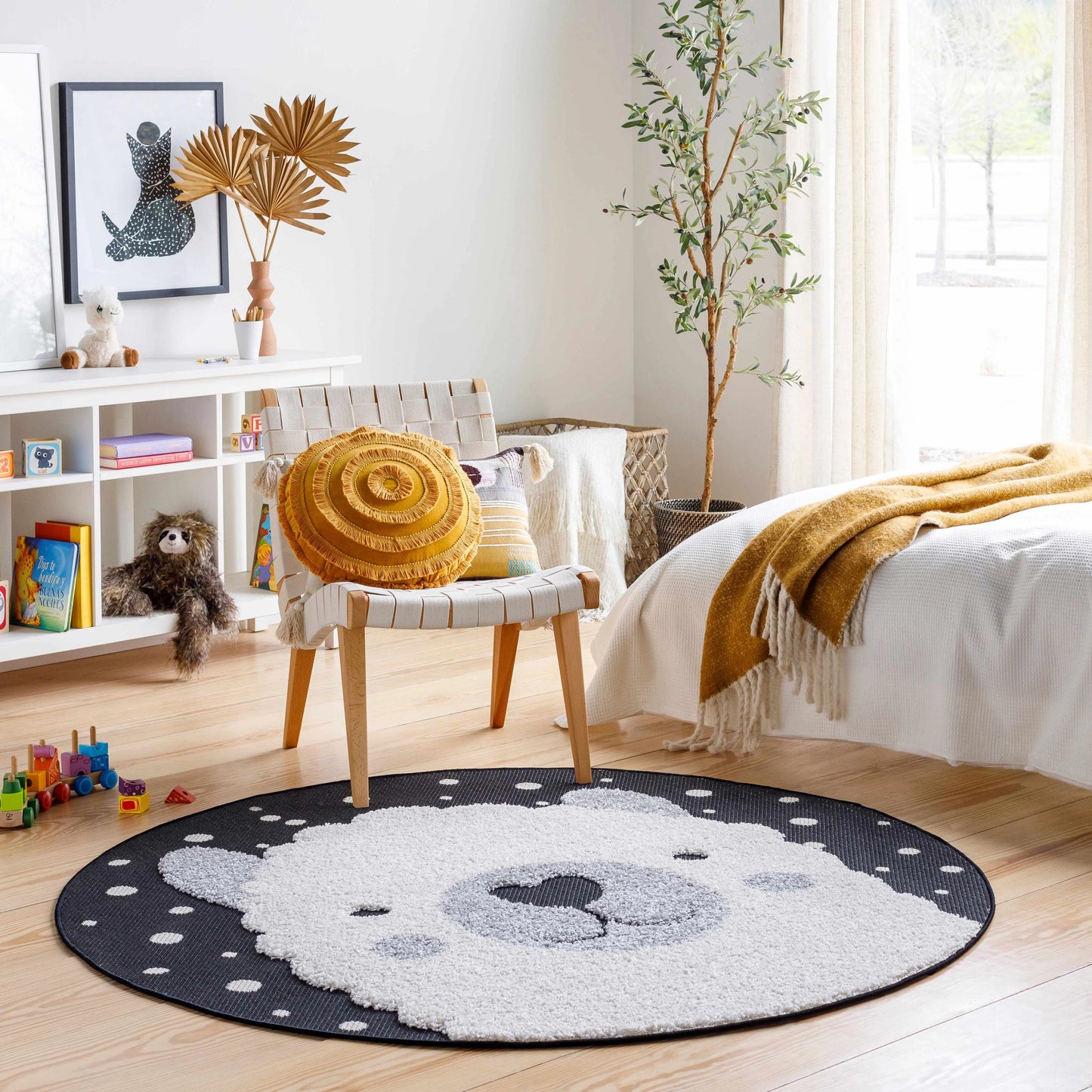Kids Llama Animal Print Nursery Area Rug - Clearance Boutique Rugs