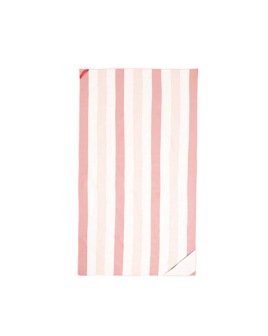 Extra Large Pink Striped Quick Dry Towel