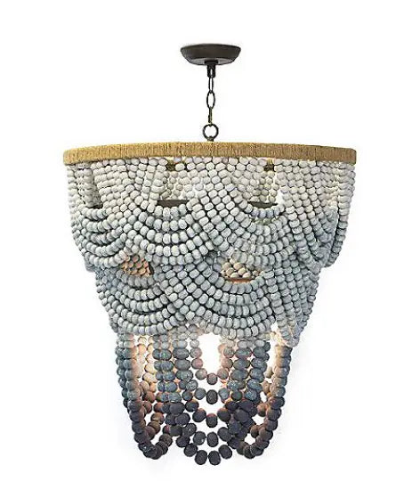 Ombre Wood Bead Chandelier HomeCrushShop