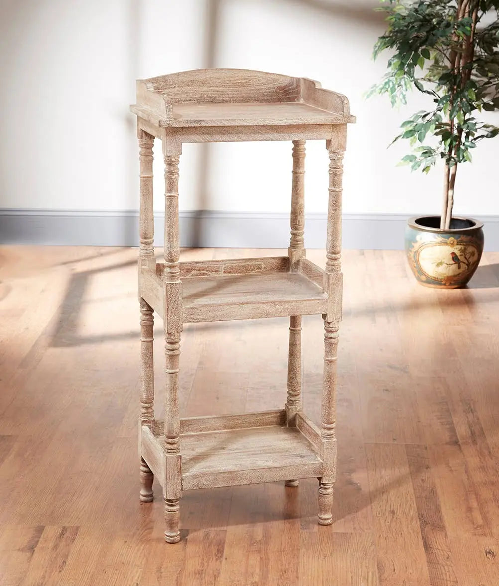 3-Tier Bookshelf, Weather Sand Finish HOME CRUSH