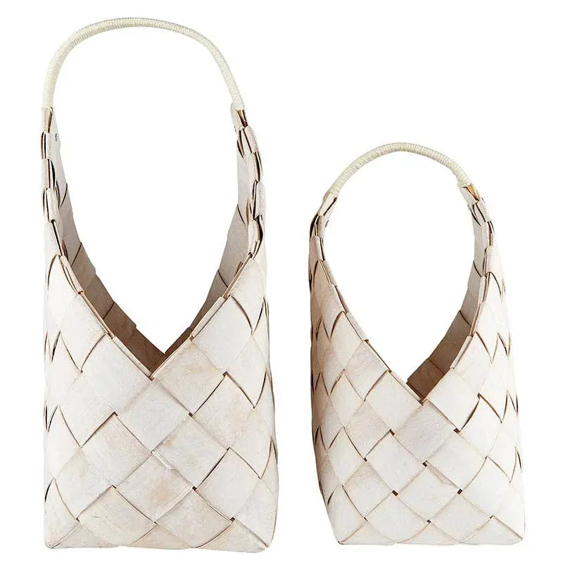 Nested Wood Fiber Baskets - Warm White Santa Barbara Design Studio by Creative Brands