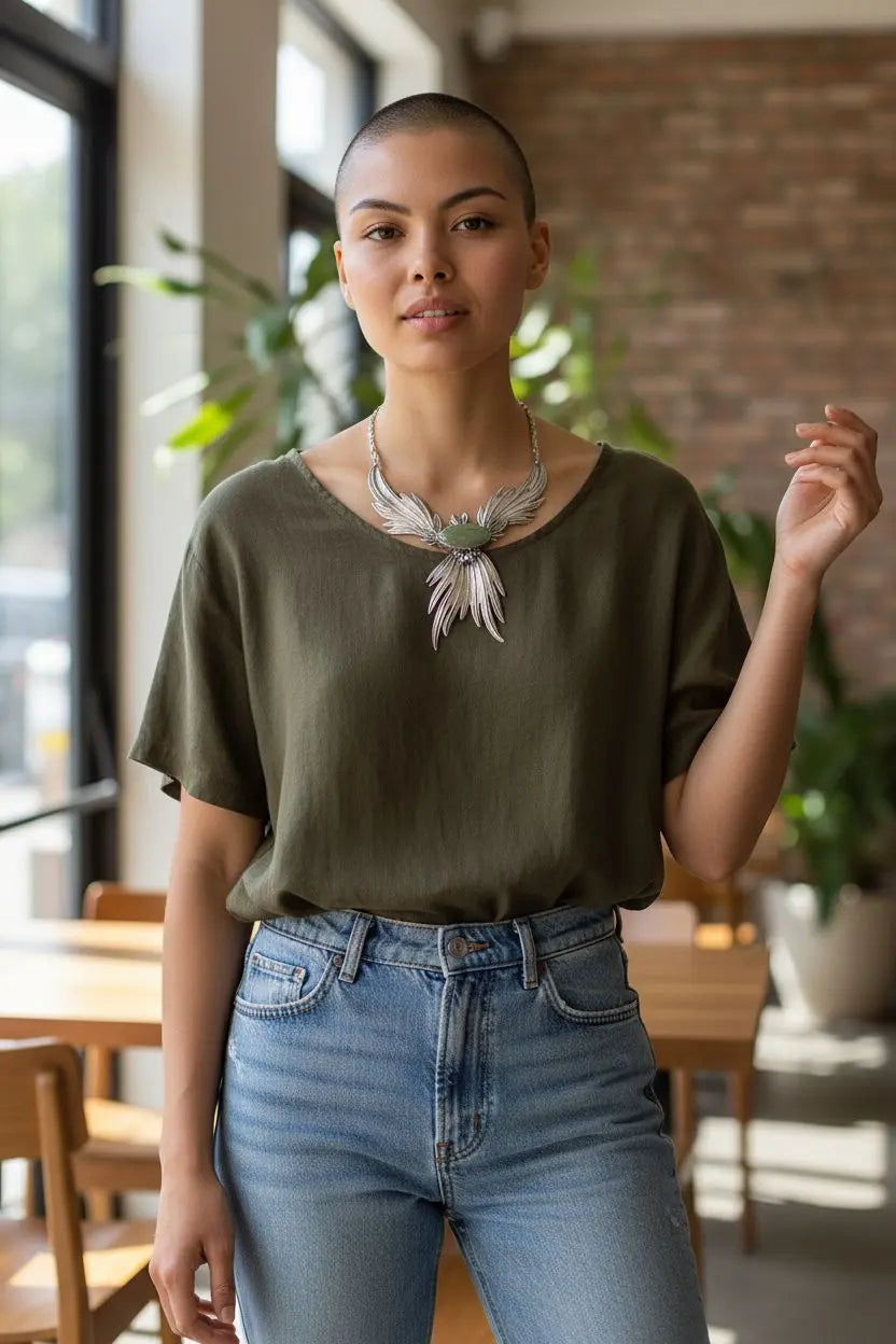 Vintage Sharon Sandoval Sterling Silver Phoenix Necklace Home Crush