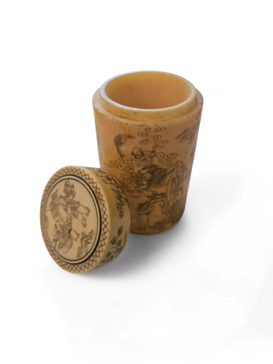 Antique cylindrical box C. 1900 Home Crush