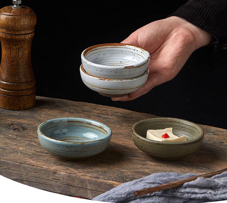 Gohobi Handmade Japanese Style Small Dish Sauce Plate Gohobi （We cover U.S. import duties）