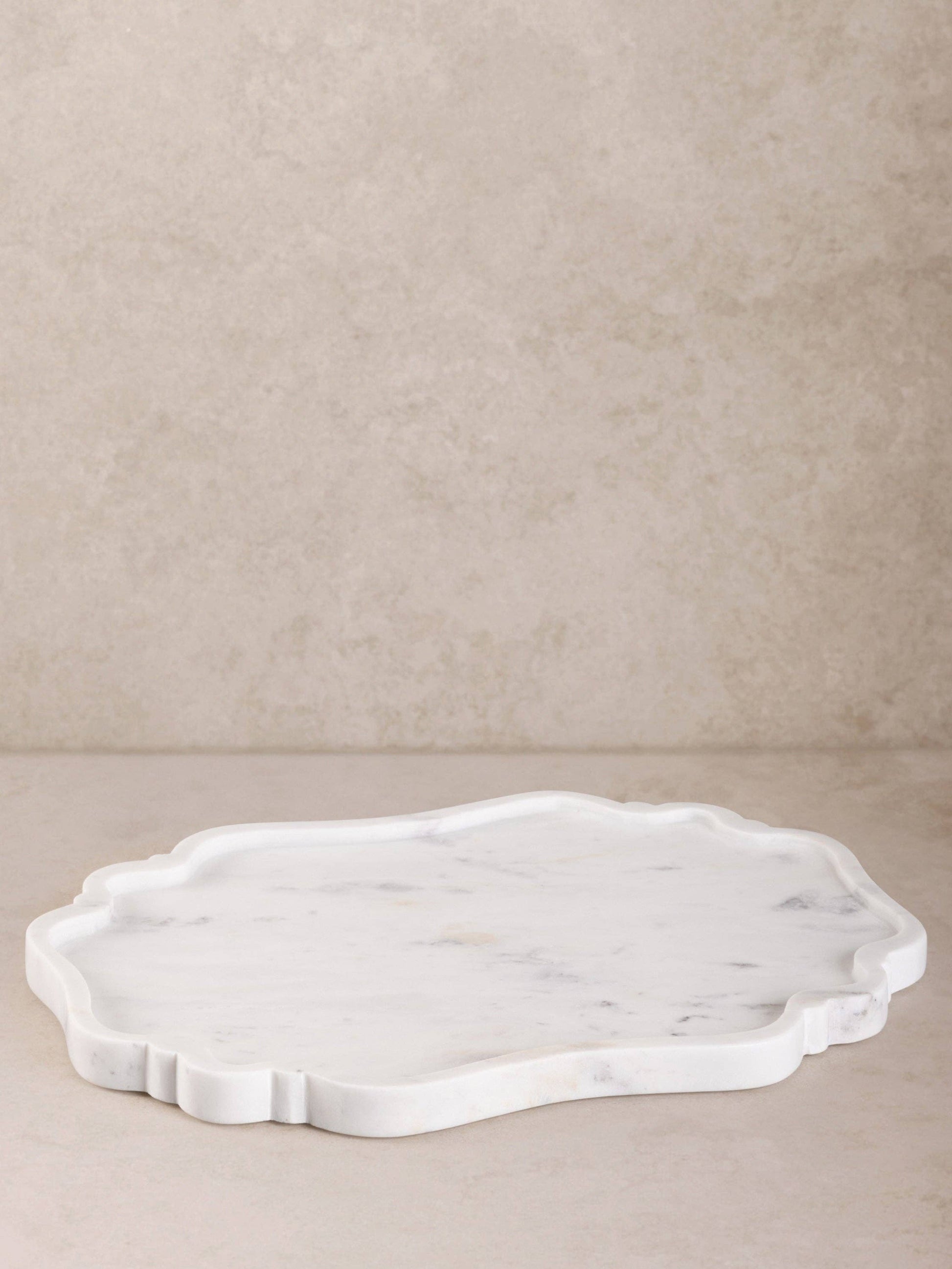 Cascade Scalloped Marble Tray GAURI KOHLI