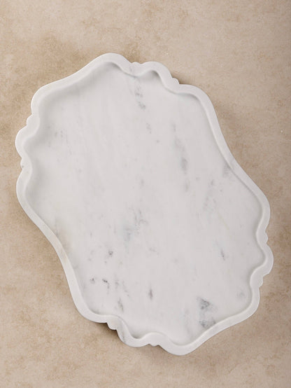 Cascade Scalloped Marble Tray GAURI KOHLI
