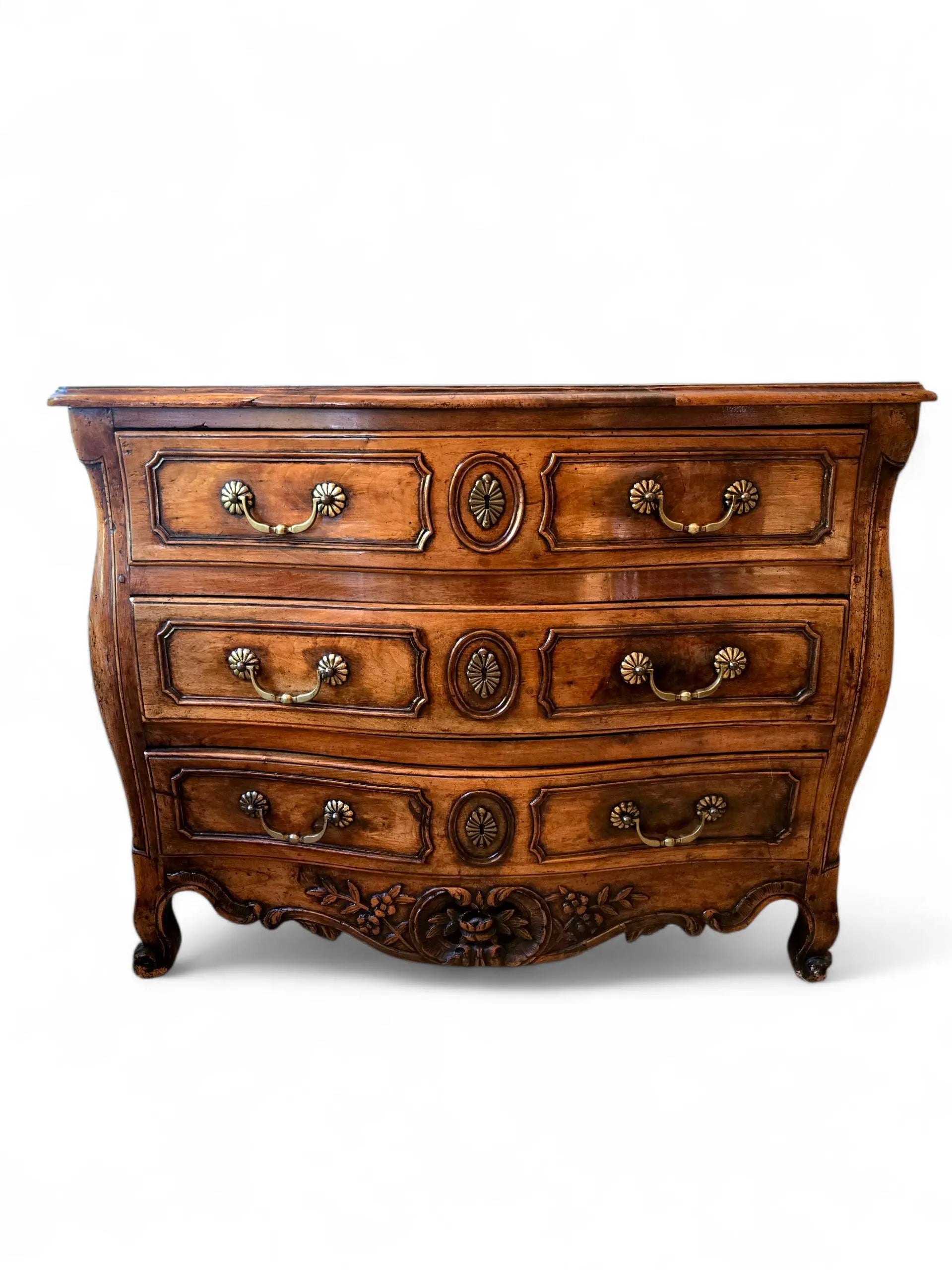 Antique French Provincial walnut 3 drawer chest Home Crush