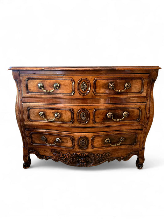 Antique French Provincial walnut 3 drawer chest Home Crush