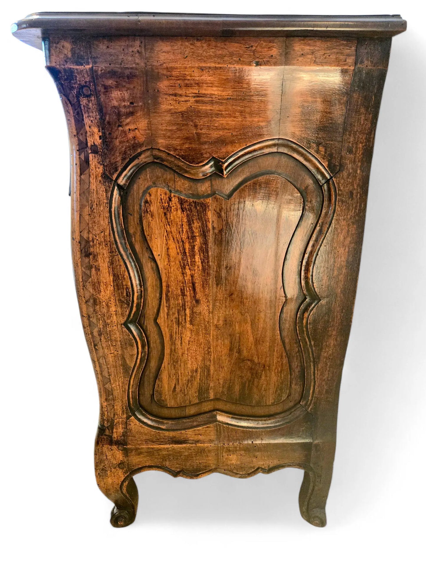 Antique French provincial 3 drawer chest in fruitwood 19th C. Home Crush