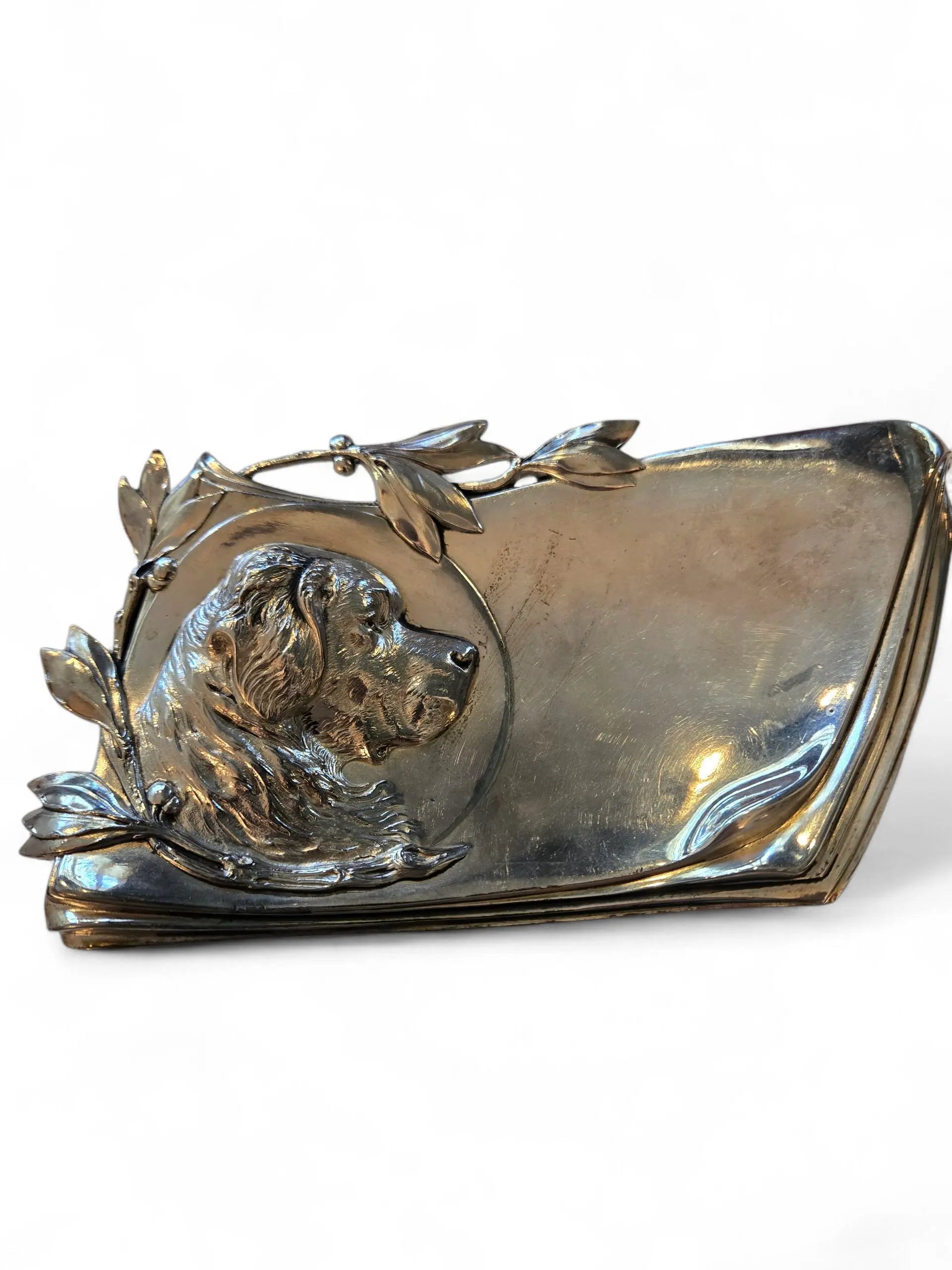 Antique dog card tray Home Crush