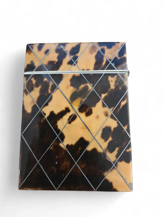 19th C. Tortoise card case Home Crush