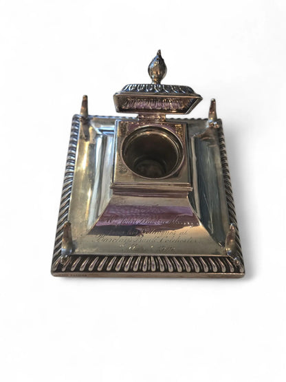 Antique sterling inkwell 1918 Home Crush