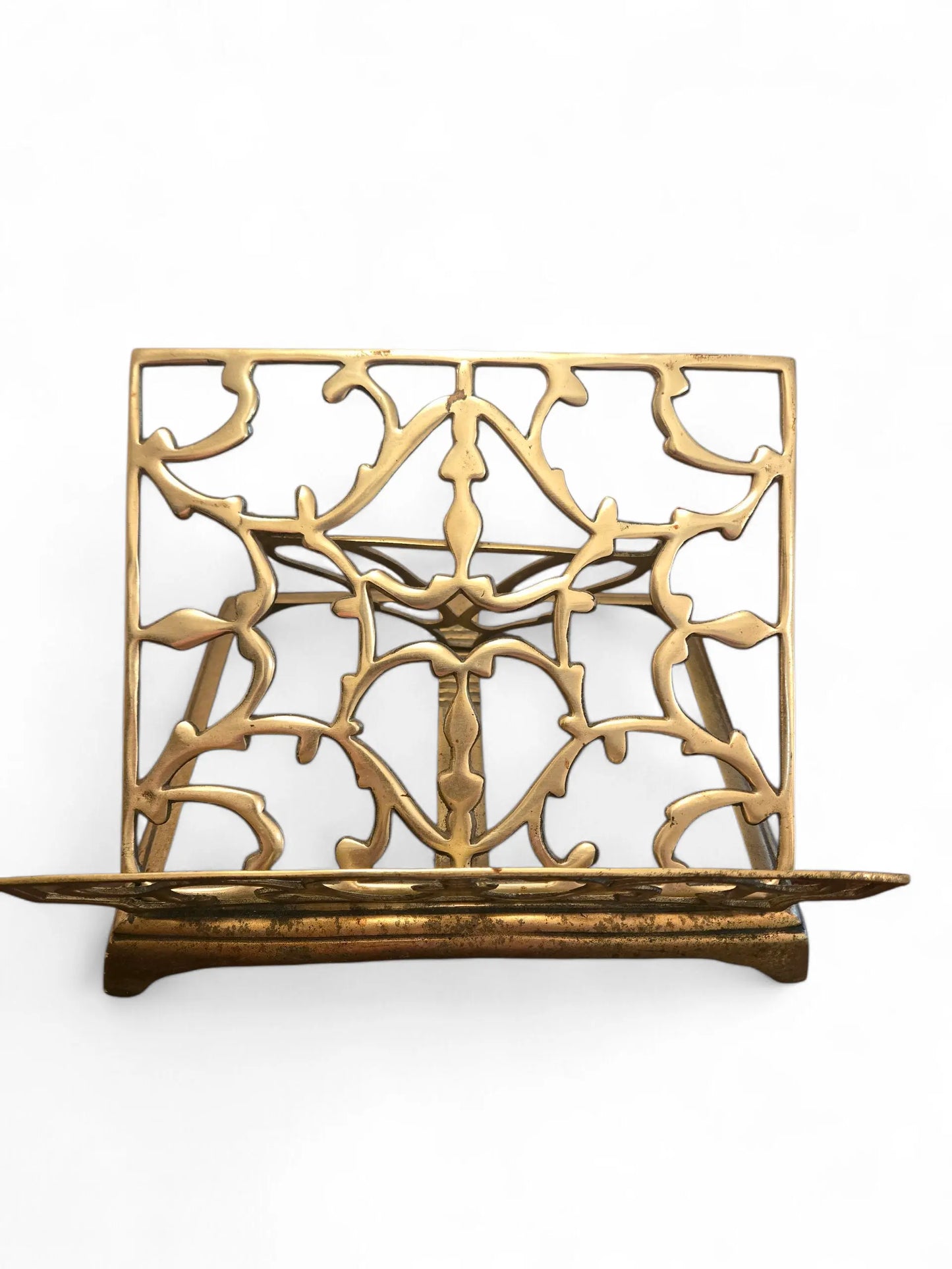 Vintage brass book stand Home Crush