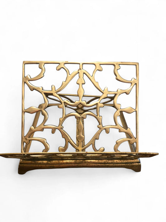 Vintage brass book stand Home Crush