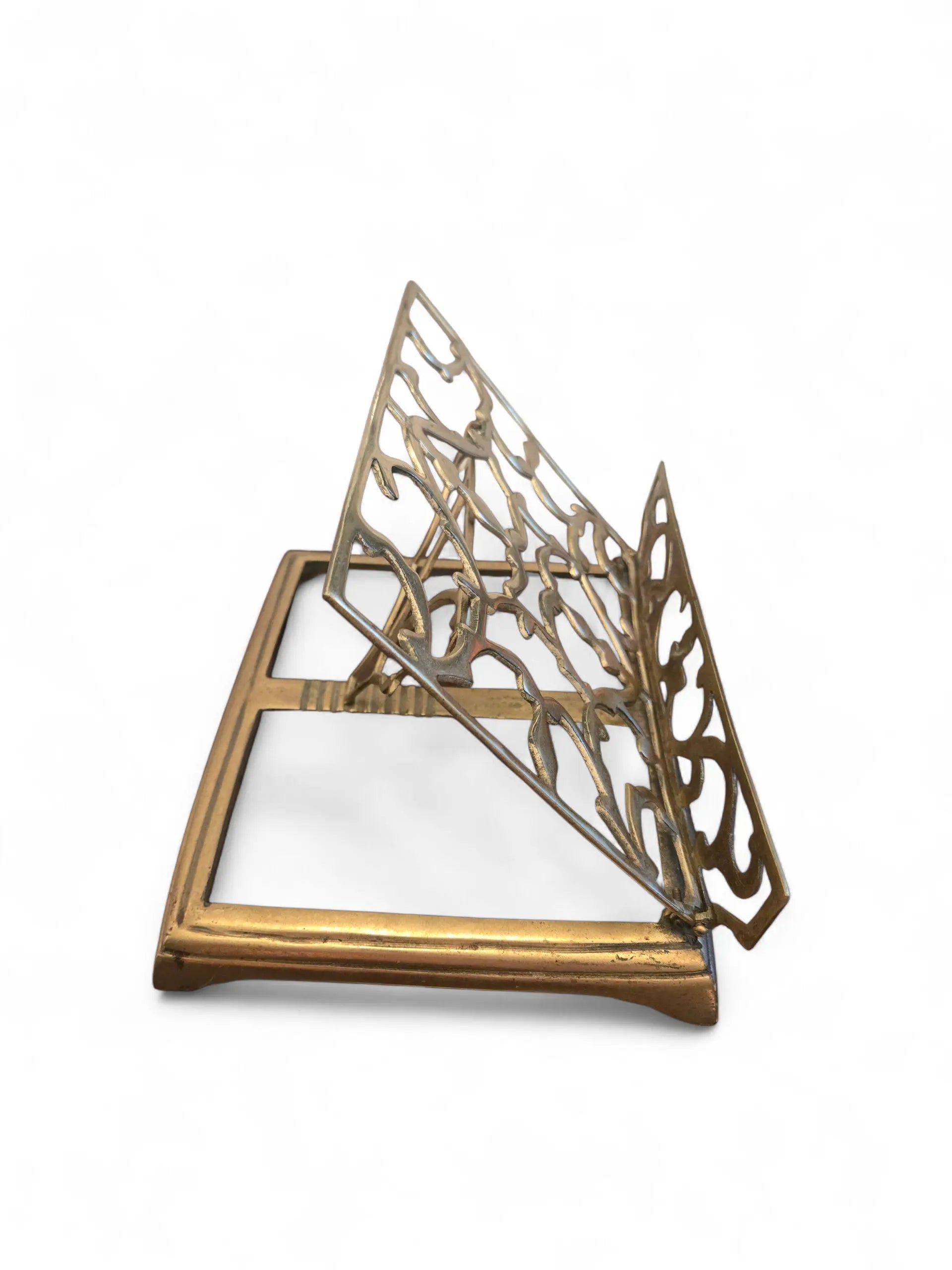 Vintage brass book stand Home Crush