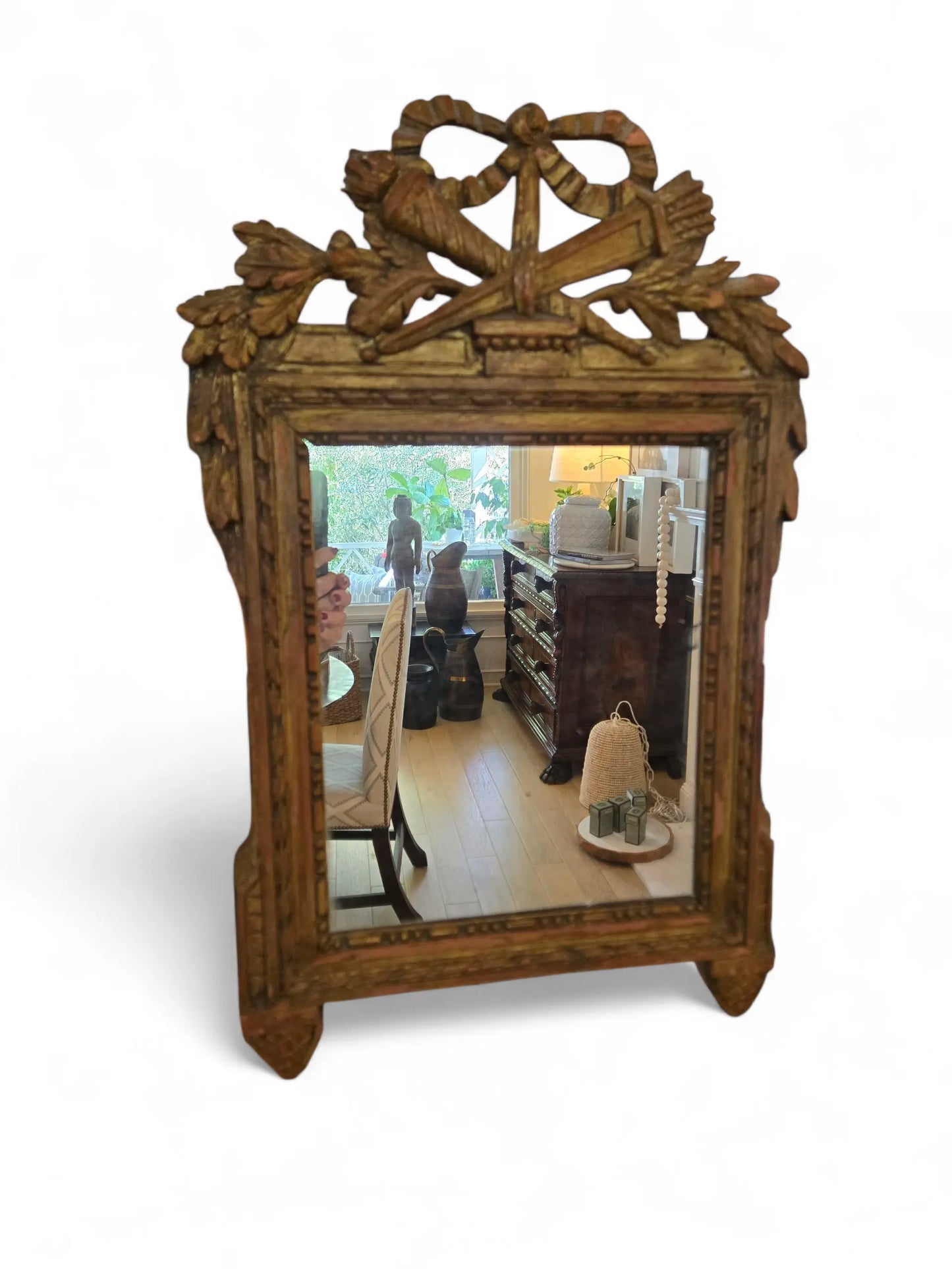 Antique French Neoclassical Giltwood Mirror Home Crush