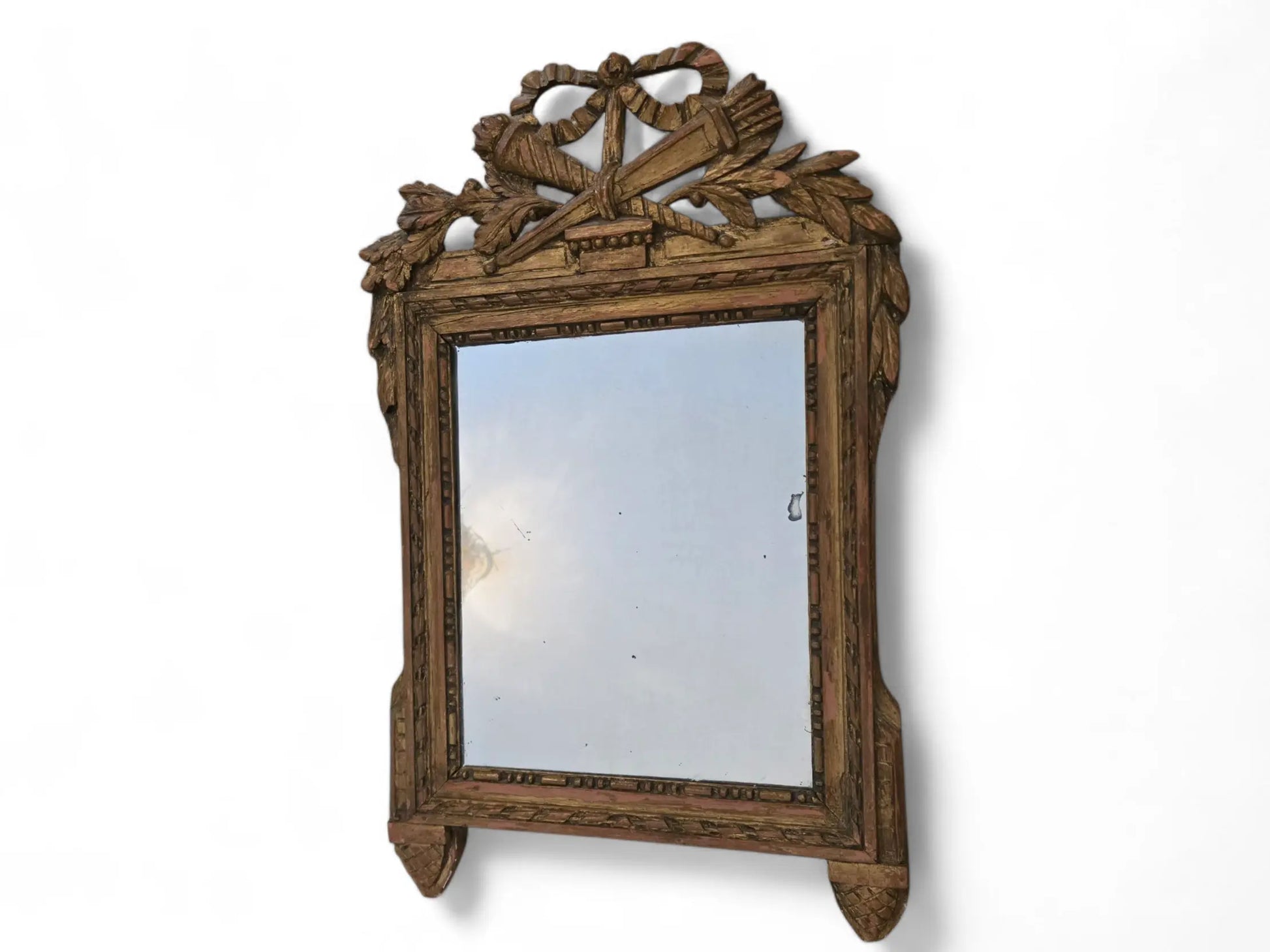 Antique French Neoclassical Giltwood Mirror Home Crush