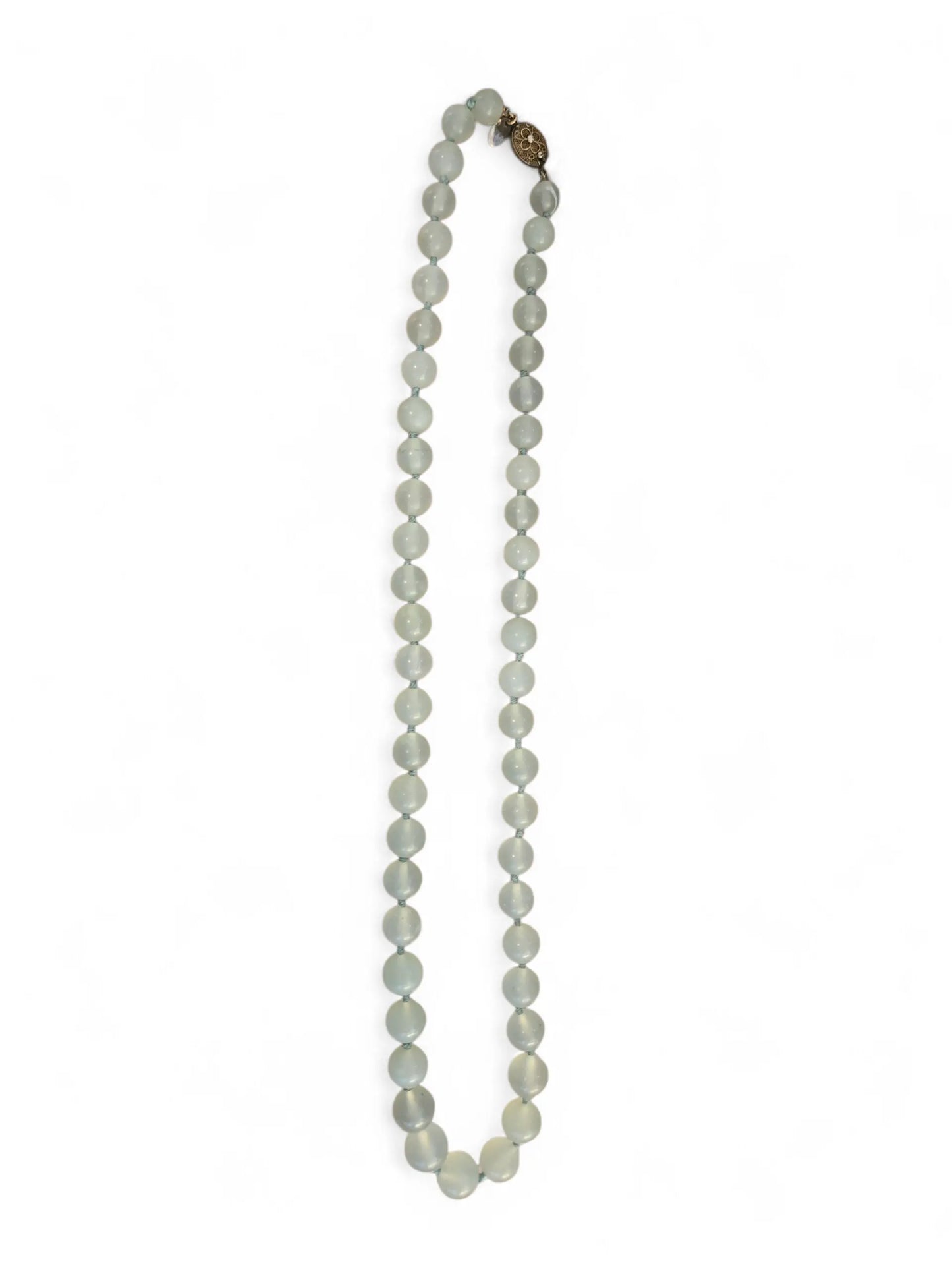 Vintage celedon jade bead necklace Home Crush