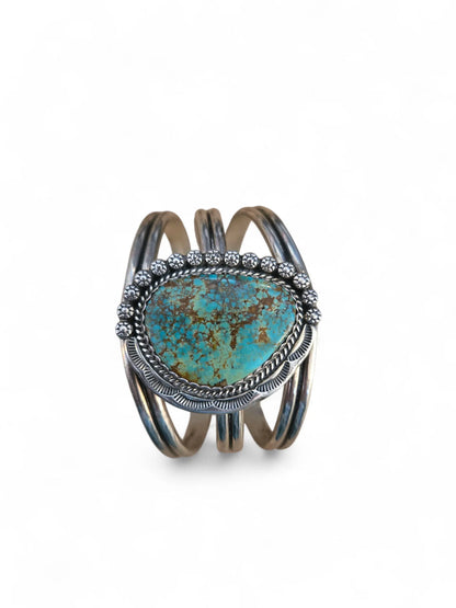 Vintage Navajo Sterling Silver & Royston Turquoise Cuff Bracelet Home Crush