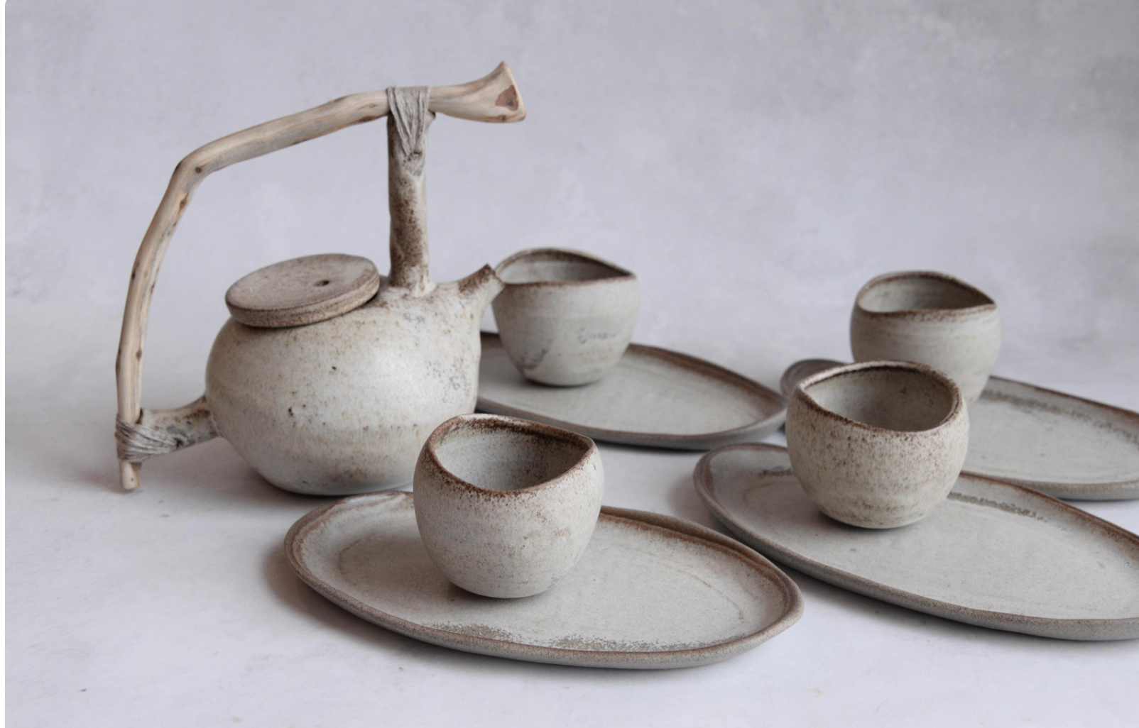 Earthling Collection SHELL cups — wheel thrown stoneware LAIMA CERAMICS (SIA Radosa Apvieniba Spares)