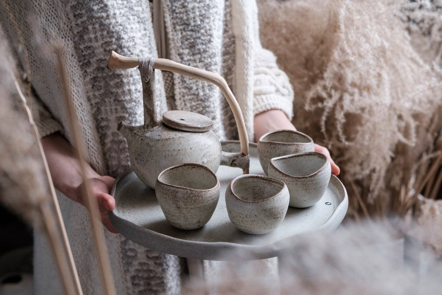 Earthling Collection SHELL cups — wheel thrown stoneware LAIMA CERAMICS (SIA Radosa Apvieniba Spares)