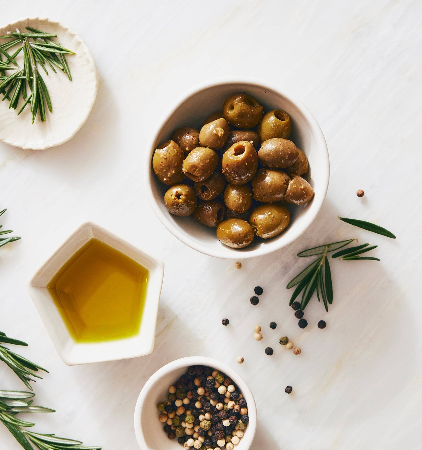 Coriander and Pink Pepper Green Olives Kosterina