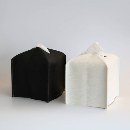 Vegan Leather Tissue Box Cover - Square