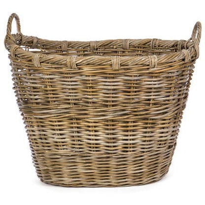 Oval Rattan Tall Storage Basket Willow Group