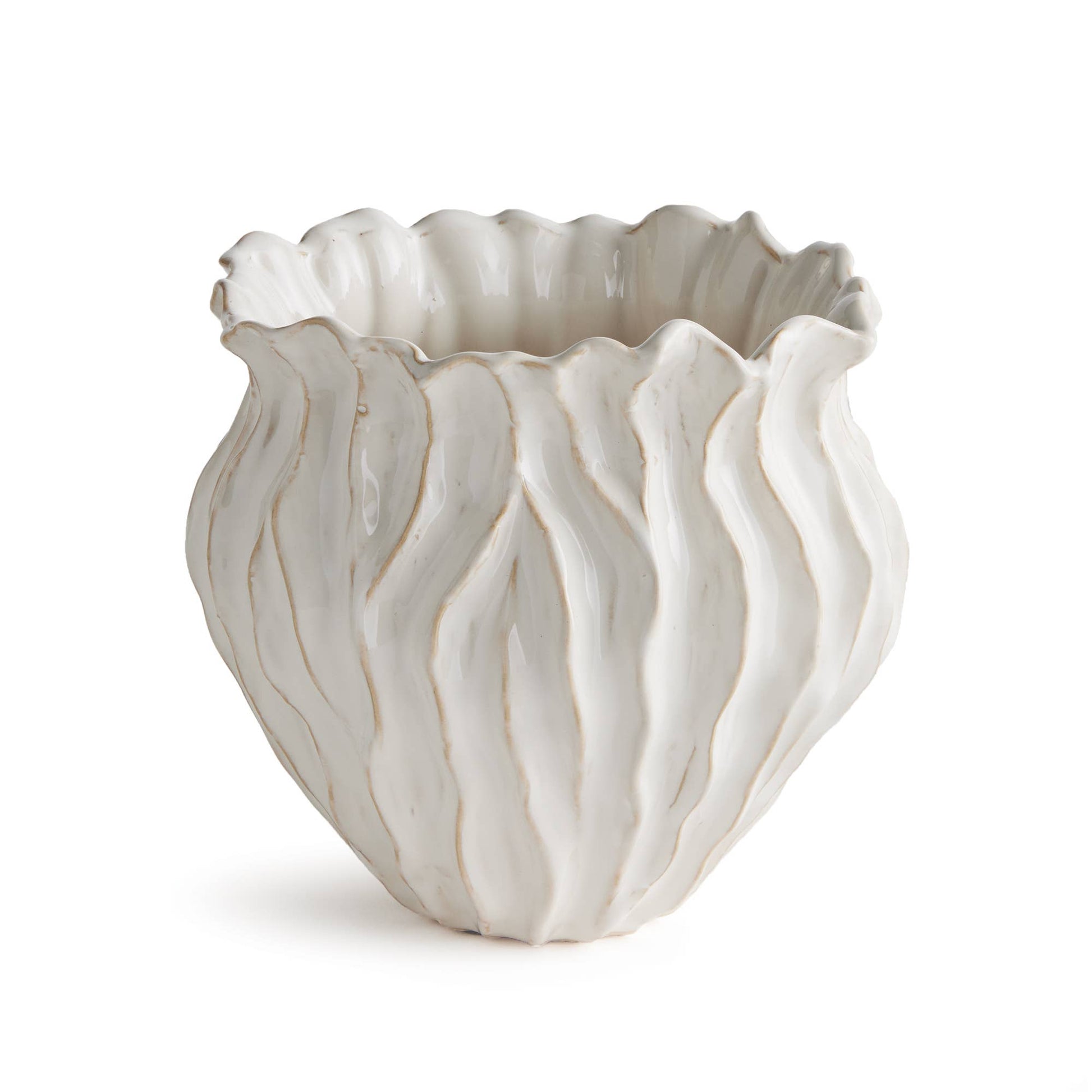 Esmeralda Pot, Large - White Napa Home & Garden