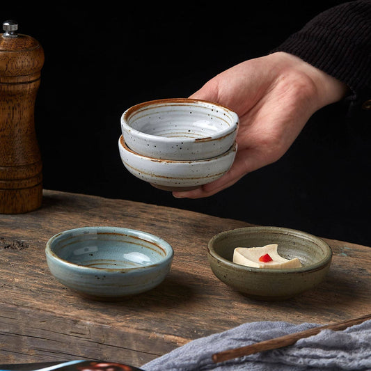 Gohobi Handmade Japanese Style Small Dish Sauce Plate Gohobi （We cover U.S. import duties）