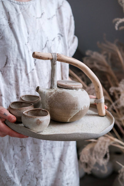 Earthling Collection CONNECT Teapot — handmade stoneware LAIMA CERAMICS (SIA Radosa Apvieniba Spares)