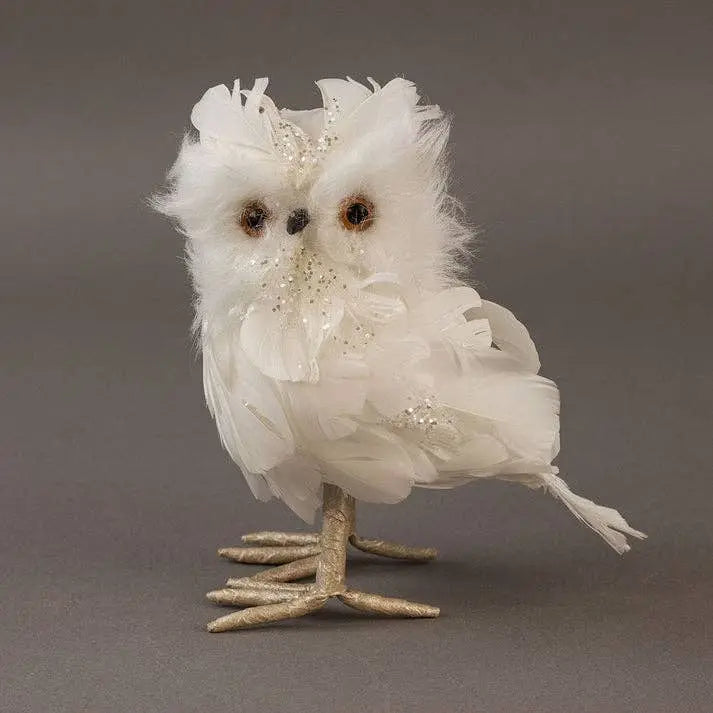 Stuffed Snowy Owl Home Decor Zucker Feather Products