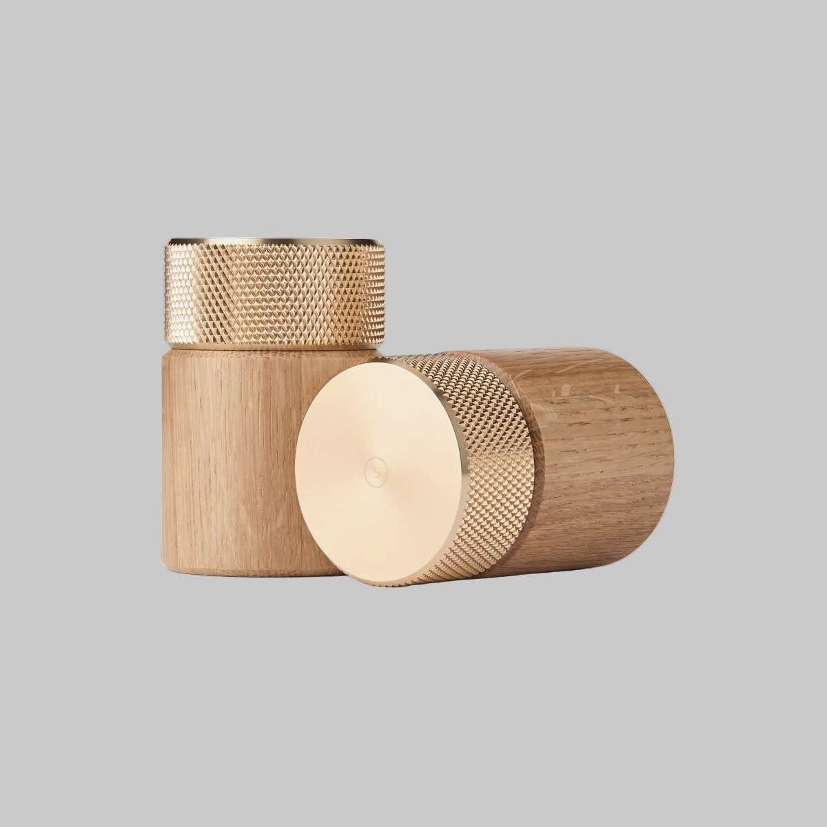 SINA salt & pepper mill set - oak/brass Studio Nordhaven