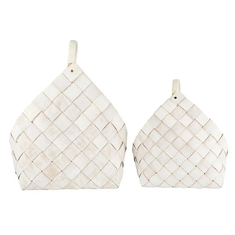 Nested Wood Fiber Baskets - Warm White Santa Barbara Design Studio by Creative Brands
